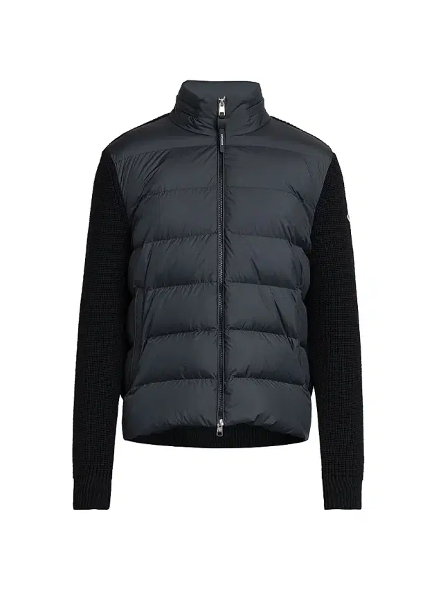 Men's Padded Wool Zip-Up Hoodie - Black Men's Padded Wool Zip-Up Hoodie - Black