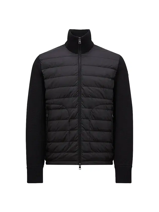 Men's Padded Wool Down Cardigan - Black Men's Padded Wool Down Cardigan - Black