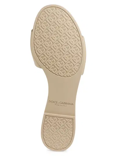 Dolce & Gabbana Women's Interlock Logo Rubber Slides - Beige - Size 10 Sandals | Thumbnail 6 Dolce & Gabbana Women's Interlock Logo Rubber Slides - Beige - Size 10 Sandals | Thumbnail 6