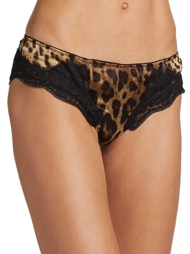 Dolce & Gabbana Women's Lace & Silk-Blend Briefs - Leopard - Size Small | Thumbnail 5 Dolce & Gabbana Women's Lace & Silk-Blend Briefs - Leopard - Size Small | Thumbnail 5
