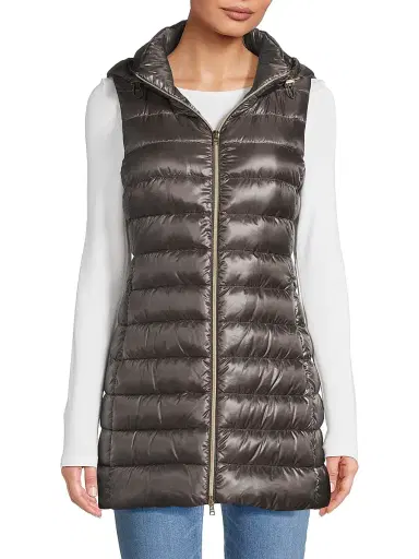 HERNO Women's Iconico Serena Nylon Ultralight Long Vest - Antracite - Size 2 | Thumbnail 3 HERNO Women's Iconico Serena Nylon Ultralight Long Vest - Antracite - Size 2 | Thumbnail 3