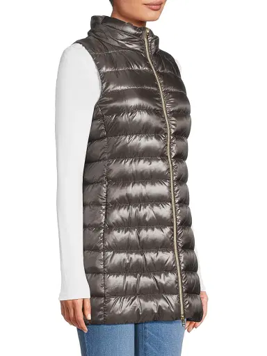 HERNO Women's Iconico Serena Nylon Ultralight Long Vest - Antracite - Size 2 | Thumbnail 4 HERNO Women's Iconico Serena Nylon Ultralight Long Vest - Antracite - Size 2 | Thumbnail 4