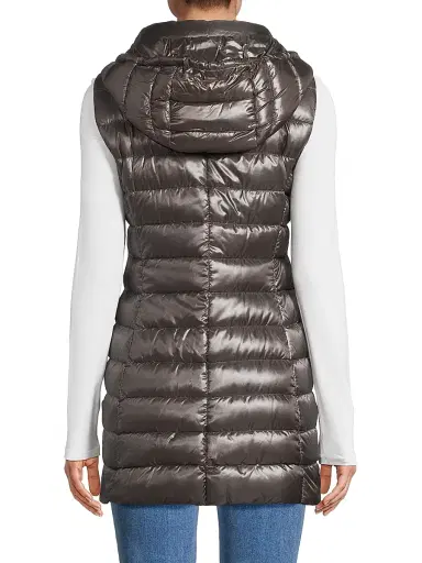 HERNO Women's Iconico Serena Nylon Ultralight Long Vest - Antracite - Size 2 | Thumbnail 5 HERNO Women's Iconico Serena Nylon Ultralight Long Vest - Antracite - Size 2 | Thumbnail 5
