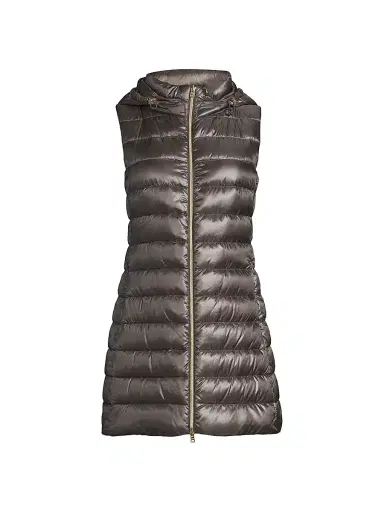 HERNO Women's Iconico Serena Nylon Ultralight Long Vest - Antracite - Size 2 | Thumbnail 1 HERNO Women's Iconico Serena Nylon Ultralight Long Vest - Antracite - Size 2 | Thumbnail 1