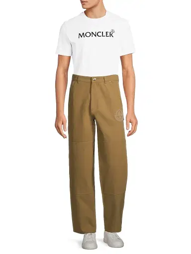 Moncler Men's Logo Cotton T-Shirt - White | Thumbnail 2 Moncler Men's Logo Cotton T-Shirt - White | Thumbnail 2