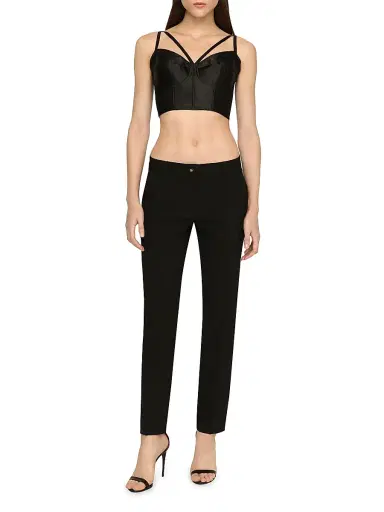Dolce & Gabbana Women's Wool Tailored Pants - Black - Size 18 | Thumbnail 2 Dolce & Gabbana Women's Wool Tailored Pants - Black - Size 18 | Thumbnail 2
