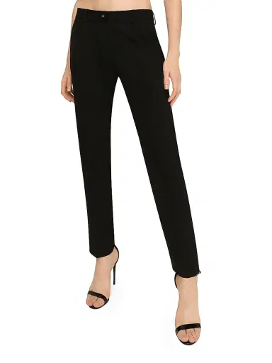Dolce & Gabbana Women's Wool Tailored Pants - Black - Size 18 | Thumbnail 4 Dolce & Gabbana Women's Wool Tailored Pants - Black - Size 18 | Thumbnail 4