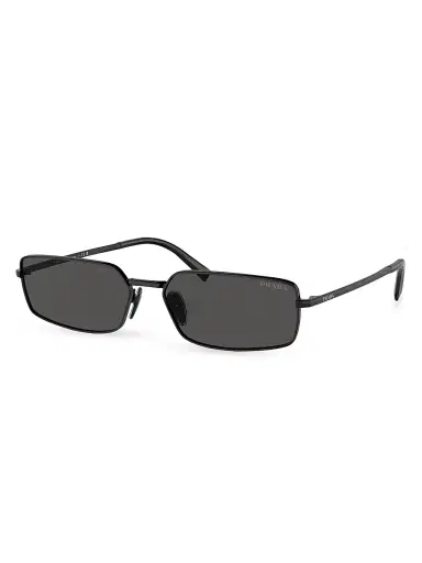 Prada Women's 59MM Rectangular Sunglasses - Black Dark Grey | Thumbnail 1 Prada Women's 59MM Rectangular Sunglasses - Black Dark Grey | Thumbnail 1