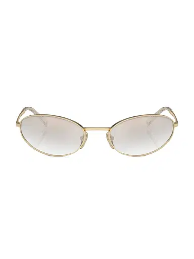 Prada Women's 59MM Oval Sunglasses - Gold Light Grey Gradient | Thumbnail 2 Prada Women's 59MM Oval Sunglasses - Gold Light Grey Gradient | Thumbnail 2