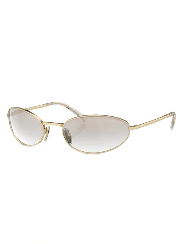Women's 59MM Oval Sunglasses - Gold Light Grey Gradient Women's 59MM Oval Sunglasses - Gold Light Grey Gradient