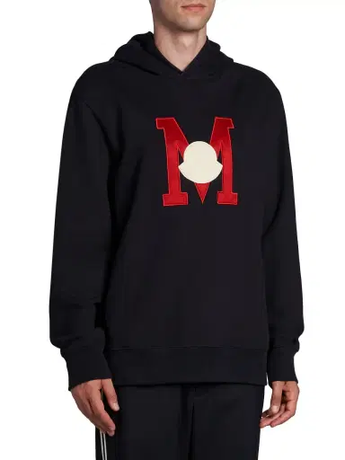 Moncler Men's Embroidered Logo Hoodie - Navy | Thumbnail 2 Moncler Men's Embroidered Logo Hoodie - Navy | Thumbnail 2