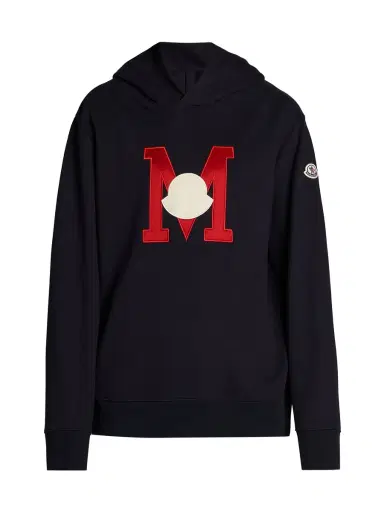 Moncler Men's Embroidered Logo Hoodie - Navy | Thumbnail 5 Moncler Men's Embroidered Logo Hoodie - Navy | Thumbnail 5