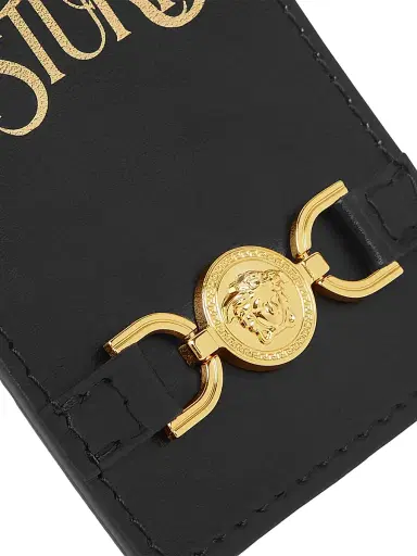 Versace Do Not Disturb Leather Door Hanger - Black | Thumbnail 3 Versace Do Not Disturb Leather Door Hanger - Black | Thumbnail 3