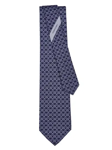 Ferragamo Men's Waves Printed Silk Tie | Thumbnail 2 Ferragamo Men's Waves Printed Silk Tie | Thumbnail 2