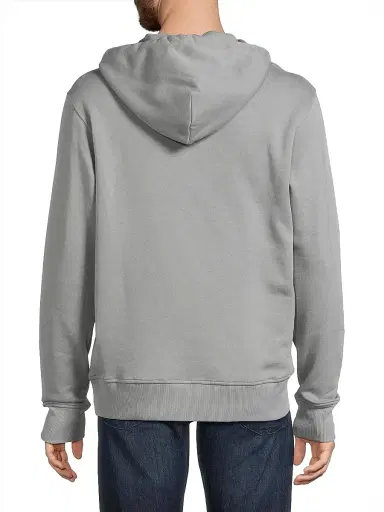 Versace Jeans Couture Men's Logo Cotton Hoodie - Ice Grey - Size XL | Thumbnail 5 Versace Jeans Couture Men's Logo Cotton Hoodie - Ice Grey - Size XL | Thumbnail 5