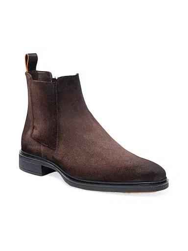 Santoni Men's Easy On Chelsea Boots - Dark Brown | Thumbnail 2 Santoni Men's Easy On Chelsea Boots - Dark Brown | Thumbnail 2