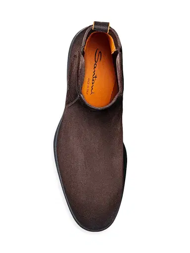 Santoni Men's Easy On Chelsea Boots - Dark Brown | Thumbnail 4 Santoni Men's Easy On Chelsea Boots - Dark Brown | Thumbnail 4