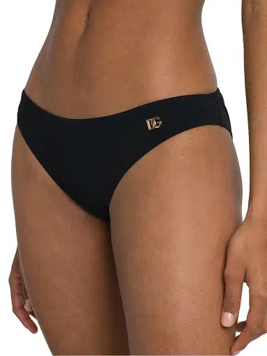 Dolce & Gabbana Women's Logo Low-Rise Bikini Bottom - Nero | Thumbnail 6 Dolce & Gabbana Women's Logo Low-Rise Bikini Bottom - Nero | Thumbnail 6