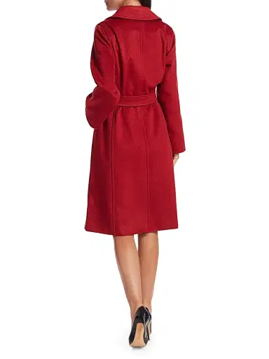 Max Mara Women's Manuela Icon Camel Hair Wool Wrap Coat - Red | Thumbnail 5 Max Mara Women's Manuela Icon Camel Hair Wool Wrap Coat - Red | Thumbnail 5
