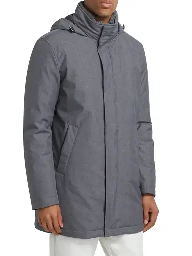 Herno Men's Sub-Zero Down Hooded Parka - Charcoal | Thumbnail 4 Herno Men's Sub-Zero Down Hooded Parka - Charcoal | Thumbnail 4