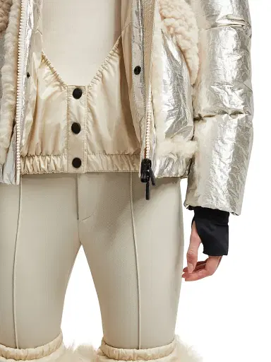 Moncler Grenoble Women's Trevelin Lamé Bomber Jacket - Silver | Thumbnail 5 Moncler Grenoble Women's Trevelin Lamé Bomber Jacket - Silver | Thumbnail 5