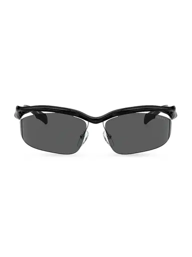 Prada Linea Rossa Men's A25S 71MM Cat-Eye Sunglasses - Black Dark Grey | Thumbnail 2 Prada Linea Rossa Men's A25S 71MM Cat-Eye Sunglasses - Black Dark Grey | Thumbnail 2