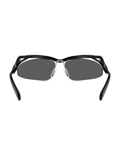 Prada Linea Rossa Men's A25S 71MM Cat-Eye Sunglasses - Black Dark Grey | Thumbnail 4 Prada Linea Rossa Men's A25S 71MM Cat-Eye Sunglasses - Black Dark Grey | Thumbnail 4