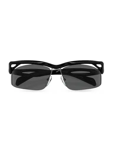 Prada Linea Rossa Men's A25S 71MM Cat-Eye Sunglasses - Black Dark Grey | Thumbnail 5 Prada Linea Rossa Men's A25S 71MM Cat-Eye Sunglasses - Black Dark Grey | Thumbnail 5