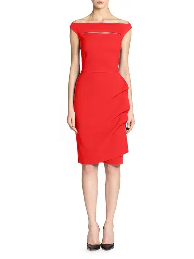Chiara Boni La Petite Robe Women's Melania Short Off-The-Shoulder Dress | Thumbnail 1 Chiara Boni La Petite Robe Women's Melania Short Off-The-Shoulder Dress | Thumbnail 1