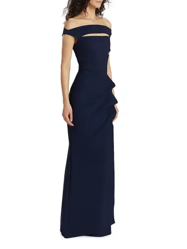 Chiara Boni La Petite Robe Women's Melania Off-The-Shoulder Gown | Thumbnail 3 Chiara Boni La Petite Robe Women's Melania Off-The-Shoulder Gown | Thumbnail 3
