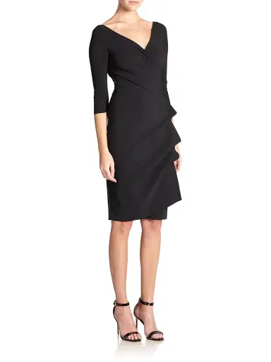 Chiara Boni La Petite Robe Women's Florian Side Ruffle Dress - Red | Thumbnail 3 Chiara Boni La Petite Robe Women's Florian Side Ruffle Dress - Red | Thumbnail 3