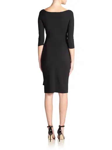 Chiara Boni La Petite Robe Women's Florian Side Ruffle Dress - Red | Thumbnail 4 Chiara Boni La Petite Robe Women's Florian Side Ruffle Dress - Red | Thumbnail 4