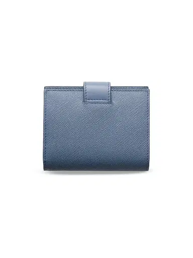 Prada Women's Saffiano and Smooth Leather Wallet - Blue | Thumbnail 2 Prada Women's Saffiano and Smooth Leather Wallet - Blue | Thumbnail 2