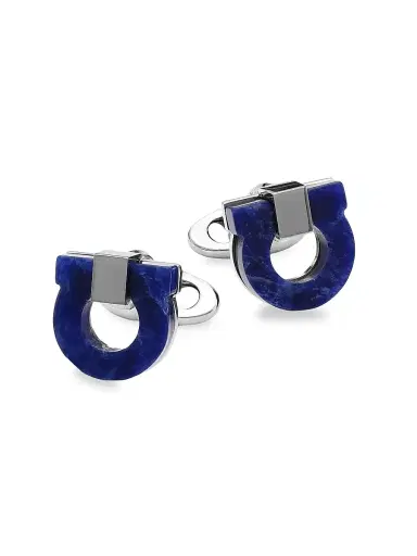 Ferragamo Men's Gancio Lapis Cufflinks | Thumbnail 1 Ferragamo Men's Gancio Lapis Cufflinks | Thumbnail 1