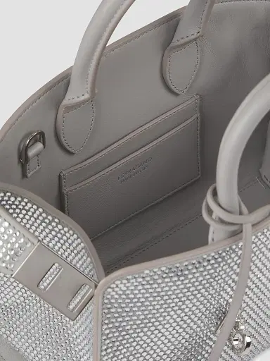 FERRAGAMO Women's Mini Hug Embellished Leather Crossbody Bag - Perla | Thumbnail 5 FERRAGAMO Women's Mini Hug Embellished Leather Crossbody Bag - Perla | Thumbnail 5