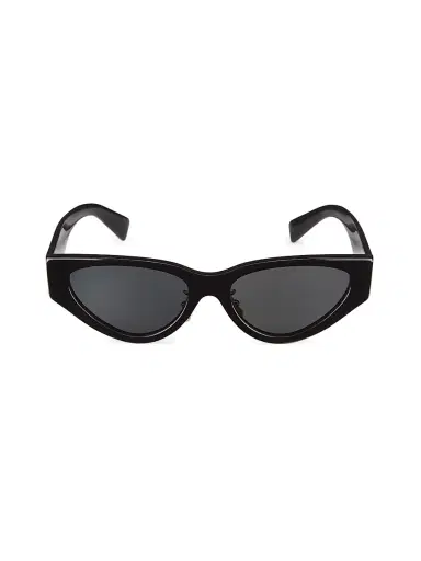 Miu Miu Women's 54MM Cat-Eye Sunglasses - Black Dark Grey | Thumbnail 2 Miu Miu Women's 54MM Cat-Eye Sunglasses - Black Dark Grey | Thumbnail 2
