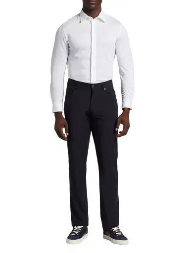 Emporio Armani Men's Cotton Sport Long-Sleeve Shirt - White | Thumbnail 2 Emporio Armani Men's Cotton Sport Long-Sleeve Shirt - White | Thumbnail 2