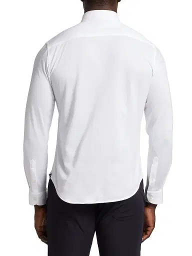 Emporio Armani Men's Cotton Sport Long-Sleeve Shirt - White | Thumbnail 5 Emporio Armani Men's Cotton Sport Long-Sleeve Shirt - White | Thumbnail 5