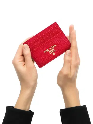 Prada Women's Saffiano Leather Card Holder | Thumbnail 4 Prada Women's Saffiano Leather Card Holder | Thumbnail 4