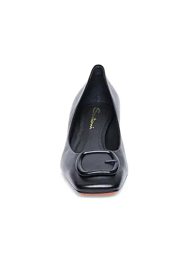 Santoni Women's Soft Square 50MM Leather Pumps - Black - Size 9.5 | Thumbnail 3 Santoni Women's Soft Square 50MM Leather Pumps - Black - Size 9.5 | Thumbnail 3