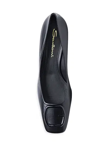 Santoni Women's Soft Square 50MM Leather Pumps - Black - Size 9.5 | Thumbnail 5 Santoni Women's Soft Square 50MM Leather Pumps - Black - Size 9.5 | Thumbnail 5