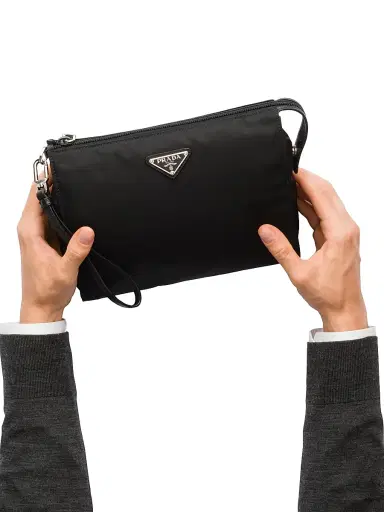 Prada Men's Re-Nylon and Saffiano Leather Necessaire - Black 0 | Thumbnail 6 Prada Men's Re-Nylon and Saffiano Leather Necessaire - Black 0 | Thumbnail 6