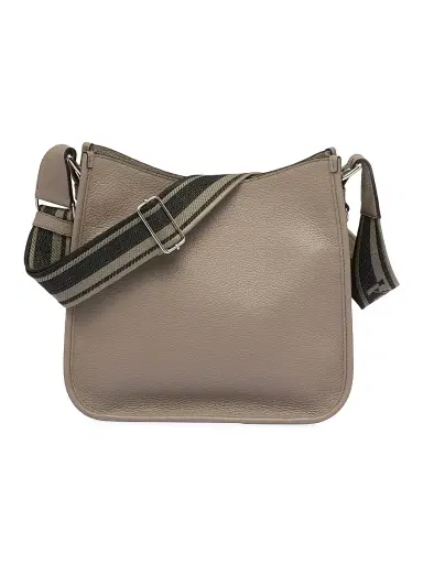 Prada Women's Leather Hobo Bag - Grey | Thumbnail 4 Prada Women's Leather Hobo Bag - Grey | Thumbnail 4