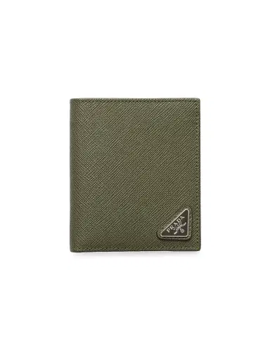 Prada Men's Saffiano Leather Wallet - Olive Green | Thumbnail 1 Prada Men's Saffiano Leather Wallet - Olive Green | Thumbnail 1