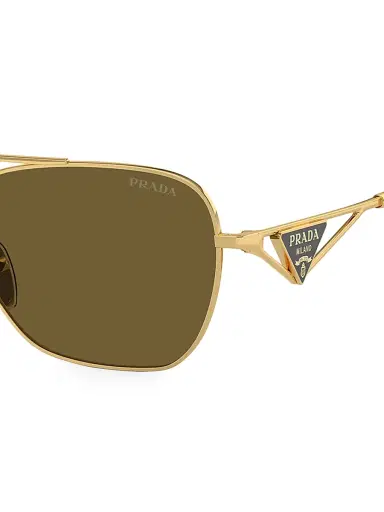 Prada Women's 59MM Navigator Sunglasses - Gold | Thumbnail 3 Prada Women's 59MM Navigator Sunglasses - Gold | Thumbnail 3