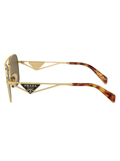 Prada Women's 59MM Navigator Sunglasses - Gold | Thumbnail 4 Prada Women's 59MM Navigator Sunglasses - Gold | Thumbnail 4