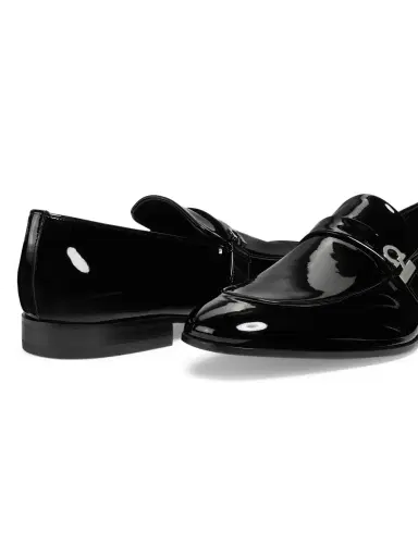 FERRAGAMO Men's Deal Patent Leather Loafers - Nero | Thumbnail 2 FERRAGAMO Men's Deal Patent Leather Loafers - Nero | Thumbnail 2