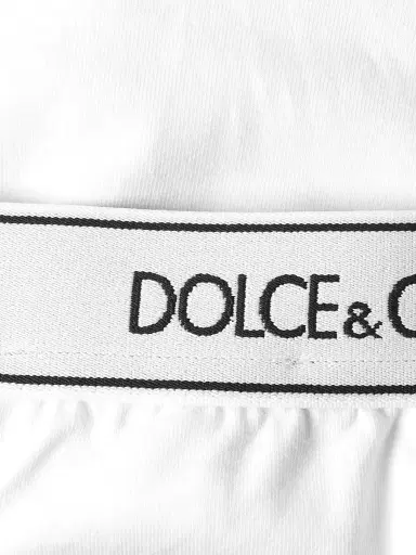 Dolce & Gabbana Women's Logo Band Boyshorts - Bianco Ottico - Size XL | Thumbnail 5 Dolce & Gabbana Women's Logo Band Boyshorts - Bianco Ottico - Size XL | Thumbnail 5