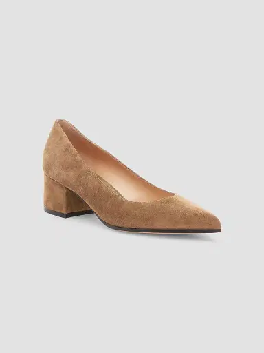 Gianvito Rossi Women's Piper 45MM Suede Block Heel Pumps - Camel | Thumbnail 2 Gianvito Rossi Women's Piper 45MM Suede Block Heel Pumps - Camel | Thumbnail 2