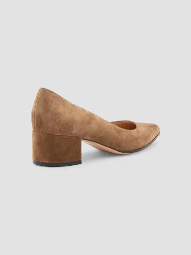 Gianvito Rossi Women's Piper 45MM Suede Block Heel Pumps - Camel | Thumbnail 3 Gianvito Rossi Women's Piper 45MM Suede Block Heel Pumps - Camel | Thumbnail 3